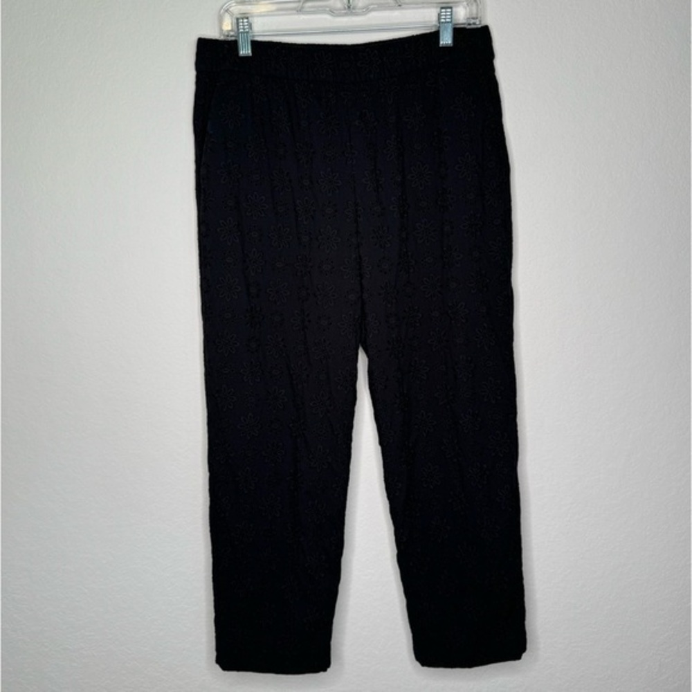 Ann Taylor Women's High Rise Petite Eyelet Easy Ankle Pant- Sz LP‎
